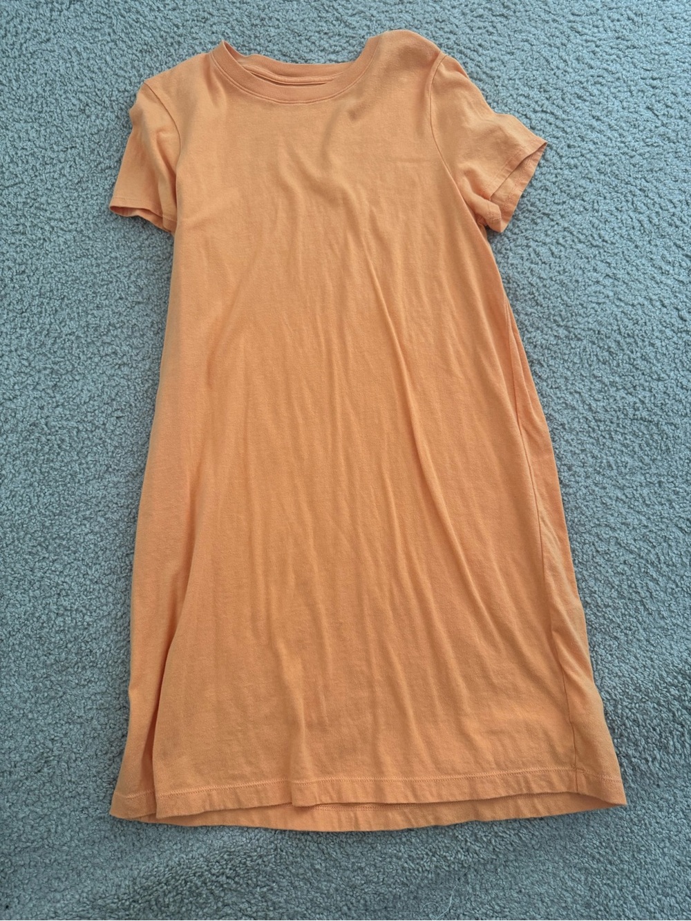 Time and Tru Orange Midi T-Shirt Dress